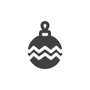 Noel topu süsleme vektör simgesi