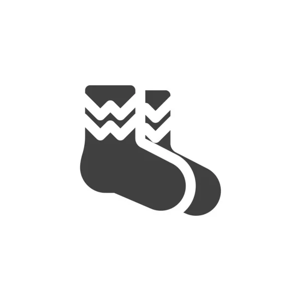 Knitted socks vector icon — Stock Vector