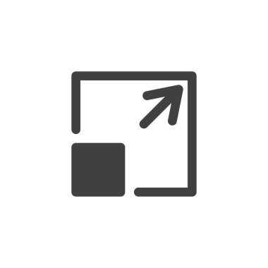 Ok vektör simgesini büyüt