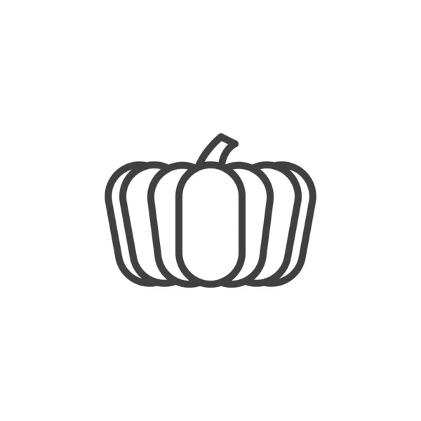 Pumpkin vegetable line icon — Stock Vector