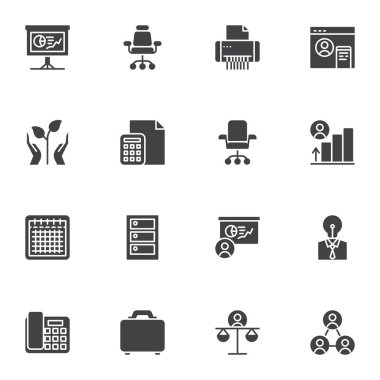 İş başarı vektörü simgeleri ayarlandı