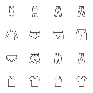 İç çamaşırı çizgisi simgeleri