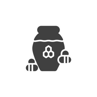 Arı bal vektör simgesi