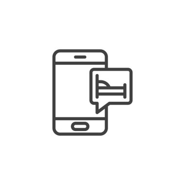 Çevrimiçi otel rezervasyon hattı simgesi