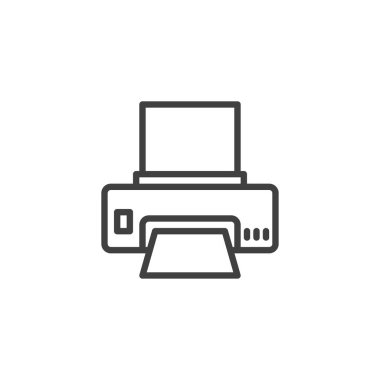 Kağıt satır simgesine sahip yazıcı