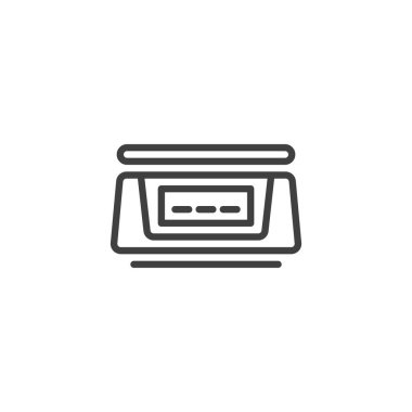 Mutfak ölçekli çizgi simgesi