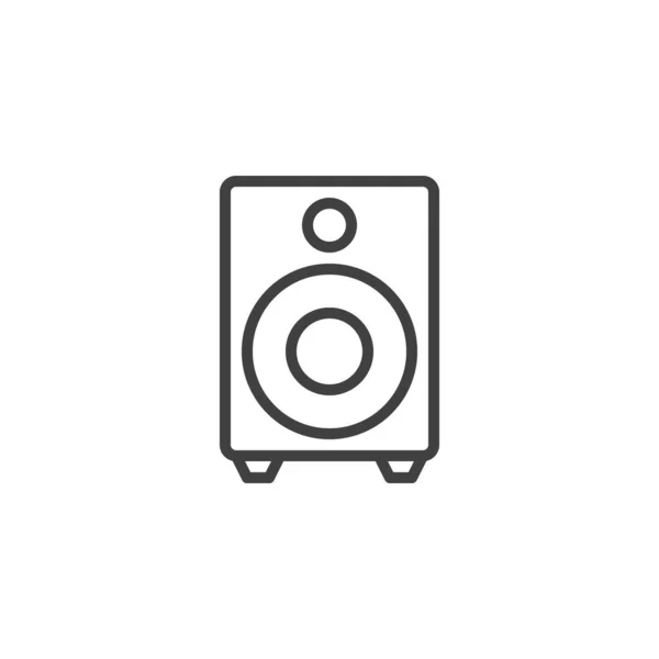 Ljud högtalare linje ikon — Stock vektor