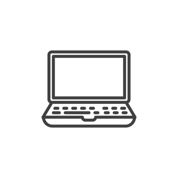 Laptop computer lijn pictogram — Stockvector