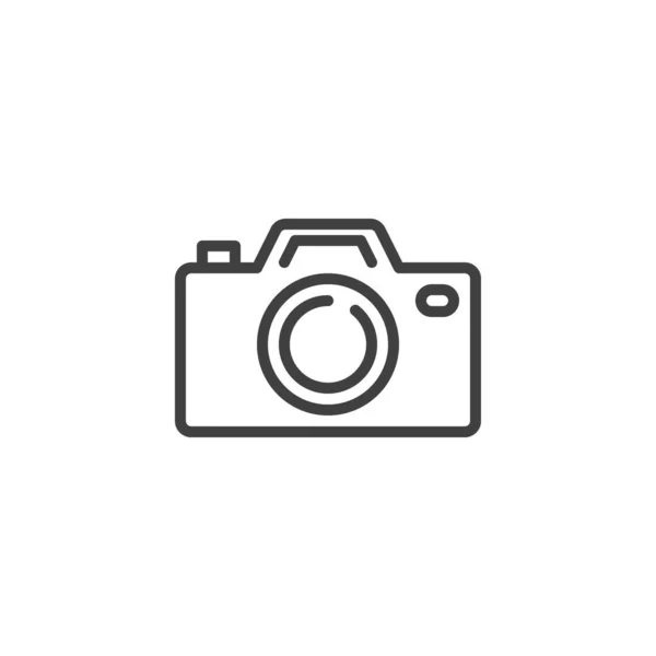 Foto cámara línea icono — Vector de stock