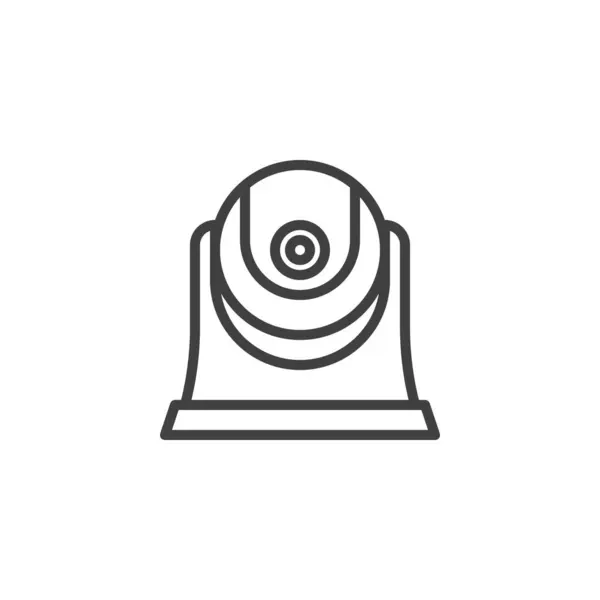 Ikona Kamery Internetowej Liniowy Znak Stylu Dla Mobilnej Koncepcji Projektowania — Wektor stockowy