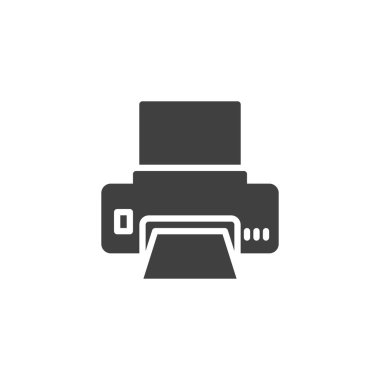 Kağıt vektör simgesine sahip yazıcı