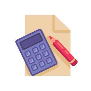 Kağıt ve kalem simgesiyle hesap makinesi
