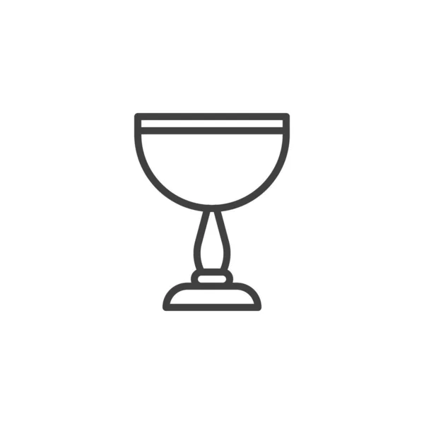 Icono de línea copa de vino — Vector de stock