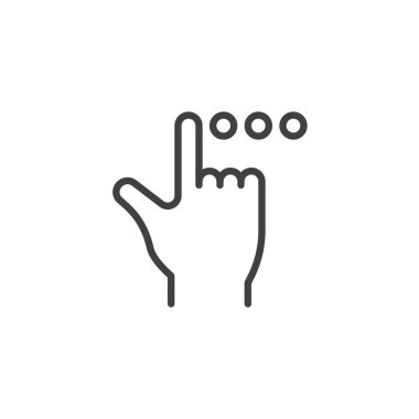 Parmak dokunuşu Braille çizgi simgesi