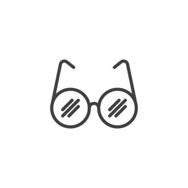 Gözlük çizgisi simgesi