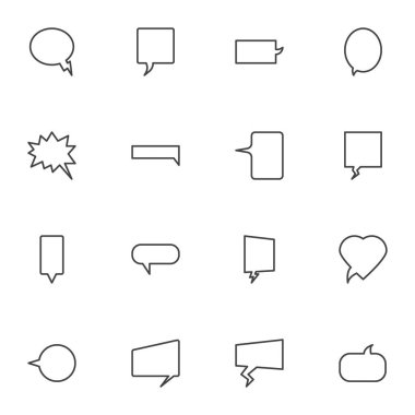 Konuşma baloncuğu satırı simgeleri ayarlandı