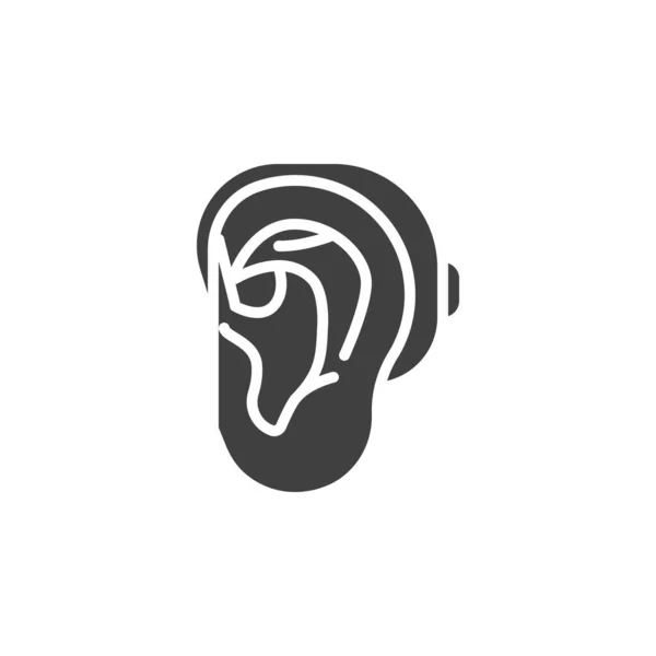 Ikona wektora aparatu słuchowego ucha — Wektor stockowy