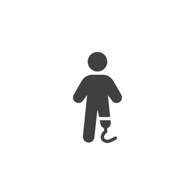 İnsan protez bacak vektör simgesi