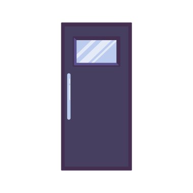 Düz simgeli ön kapı