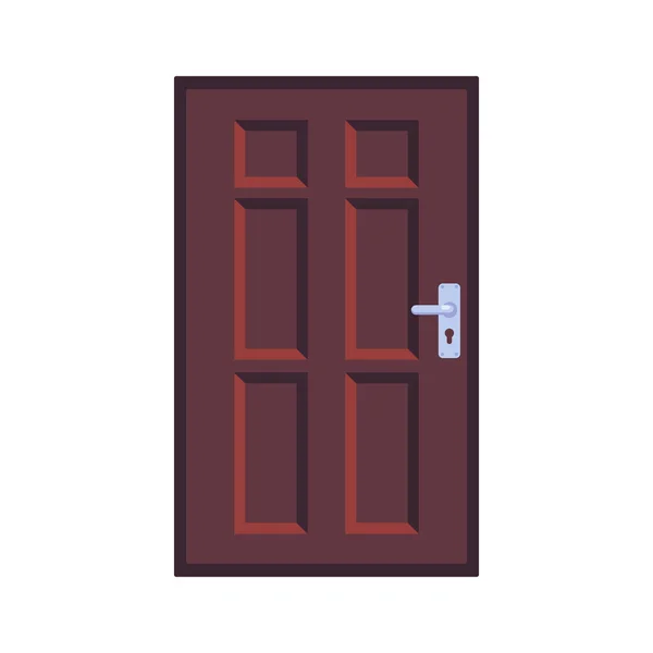 Sześć paneli drzwi płaskie ikona — Wektor stockowy