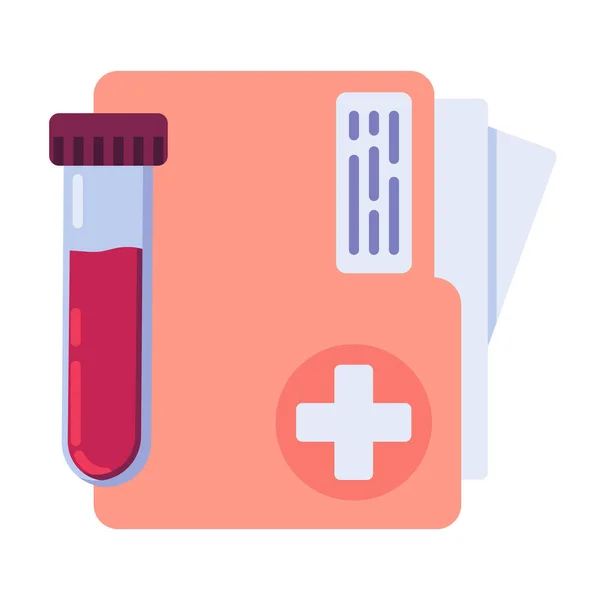 Blood test result flat icon — Stock Vector