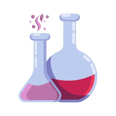 Laboratuvar test tüpü düz simgesi