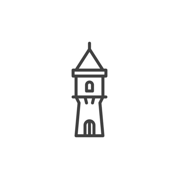 Icono de torre medieval — Vector de stock