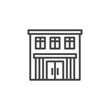 Okul inşa çizgisi simgesi