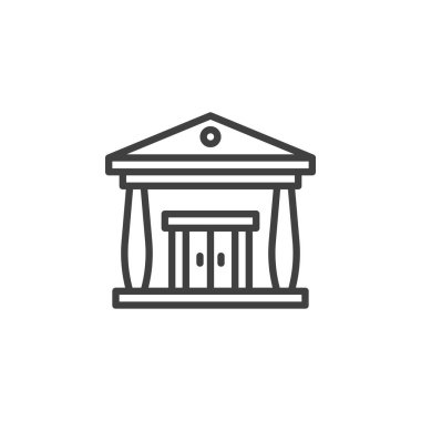 Sütun çizgisi simgesine sahip banka binası