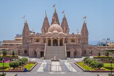 Isolated image of Shree Swaminarayan temple, Ambegaon, Pune, Maharashtra, India clipart