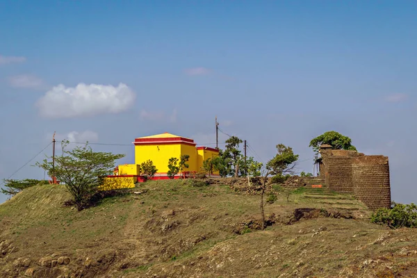 Resten Van Nieuw Ontdekte Dhavalgad Een Vergeten Fort Bij Purandar — Stockfoto