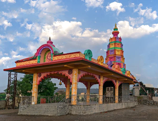 Colorful Temple Bavdhan Village Pune Maharashtra India — Stock Photo, Image