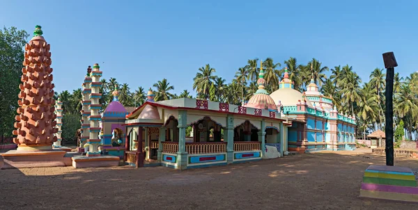 Nicely Painted Panoramic View Kalbhirav Temple Velneshwar Maharashtra India — Stock Photo, Image