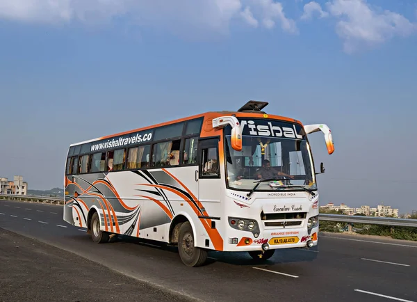 Pune Maharashtra India Octubre 25Th 2016 Vishal Viaja Autobús Por — Foto de Stock