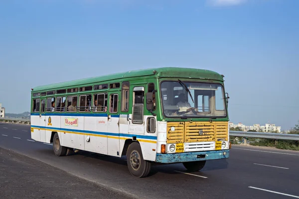Pune Maharashtra India Octubre 25Th 2016 Autobús Transporte Estatal — Foto de Stock