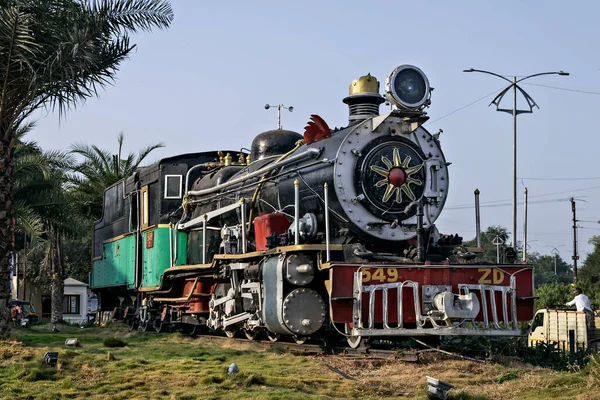 Solapur Maharashtra India Dicembre 2019 Vecchia Locomotiva Vapore Scartamento Ridotto — Foto Stock