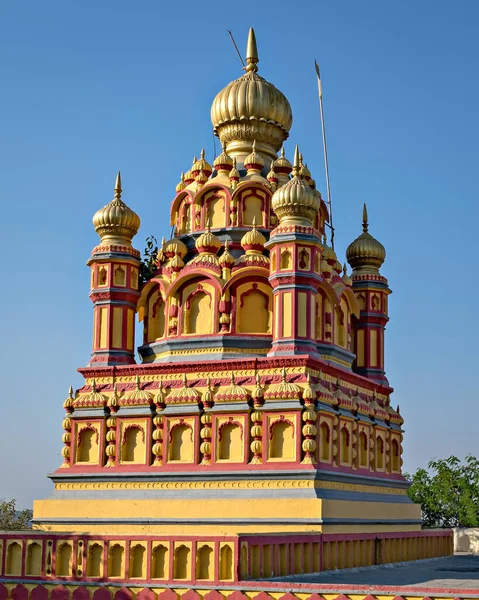 Barevná Kopule Nejstarší Památkové Struktury Pune Chrám Parvati Jasně Modré — Stock fotografie