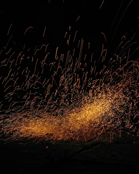 Slow Shutter Nachtbild Von Deepavali Fire Cracker Das Als Hintergrund — Stockfoto