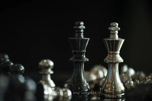 Chess Game Competition Business Concept Chess Leader Decision Game Concept — Stock Photo, Image