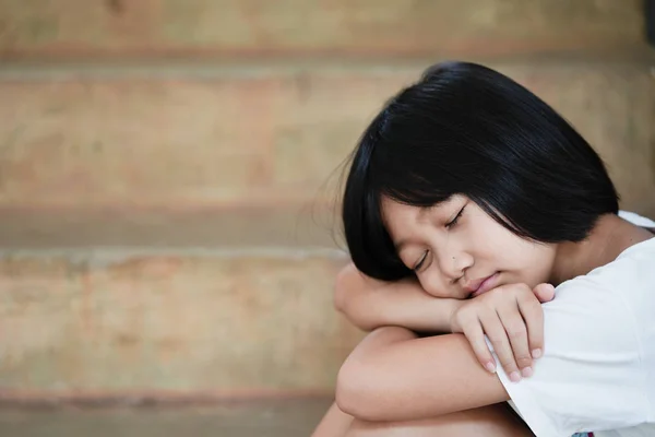 Unhappy Cheerful Little Girl White Background Royalty Free Stock Photos