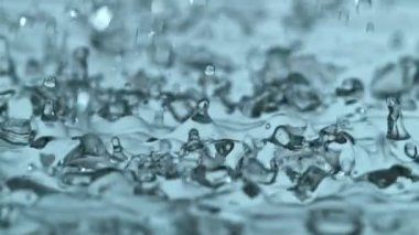 Süper ağır çekim yağmurda makro çekim