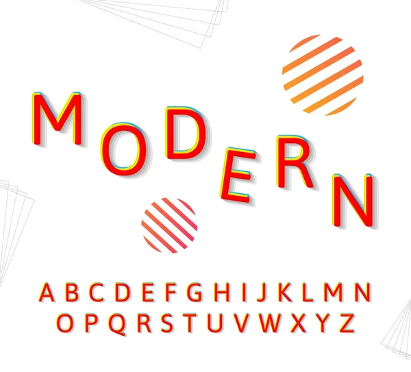 Современный алфавит моды — стоковый вектор