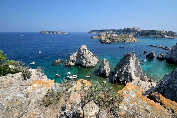 Puglia Itália Agosto 2018 Paisagem Marítima Das Ilhas Tremiti Com — Fotografia de Stock