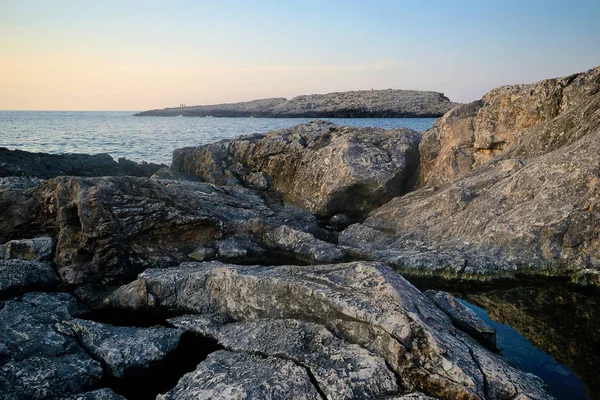 Puglia Itália Verão 2018 Paisagem Costa Selvagem Das Ilhas Tremiti — Fotografia de Stock