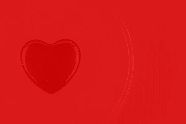 Красное Стеклянное Сердце Фоне Символ Дня Святого Валентина Праздник — стоковое фото