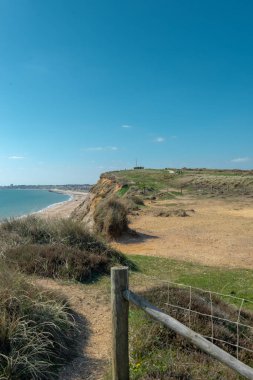 Cliff yolu Dorset Seaside kapaklı