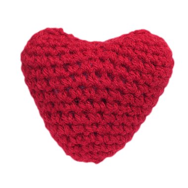 Sembol sevgi tığ işi kırmızı beyaz arka plan üzerinde Hearts.