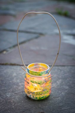 DIY Mason Jar Homemade Idea for Candle Holder clipart