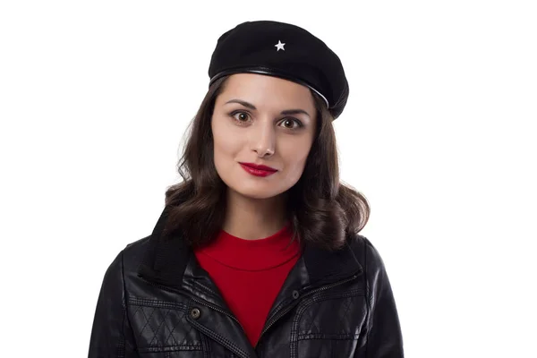 Genç güzel kadın Ernesto Che Guevara cosplay. — Stok fotoğraf