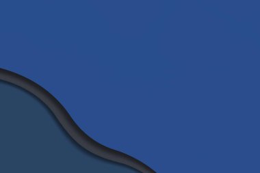 Mavi dalga kağıt tabakası metin ve ileti arkaplan tasarımı için uzayda örtüşür